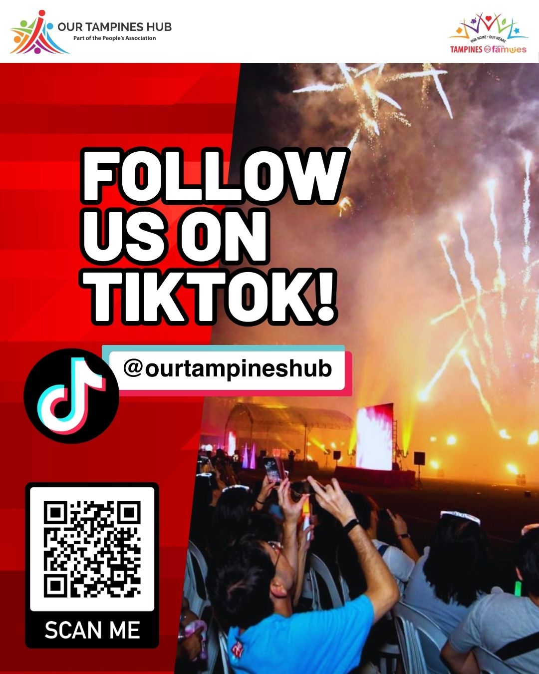 A promotional image for Our Tampines Hub's TikTok channel