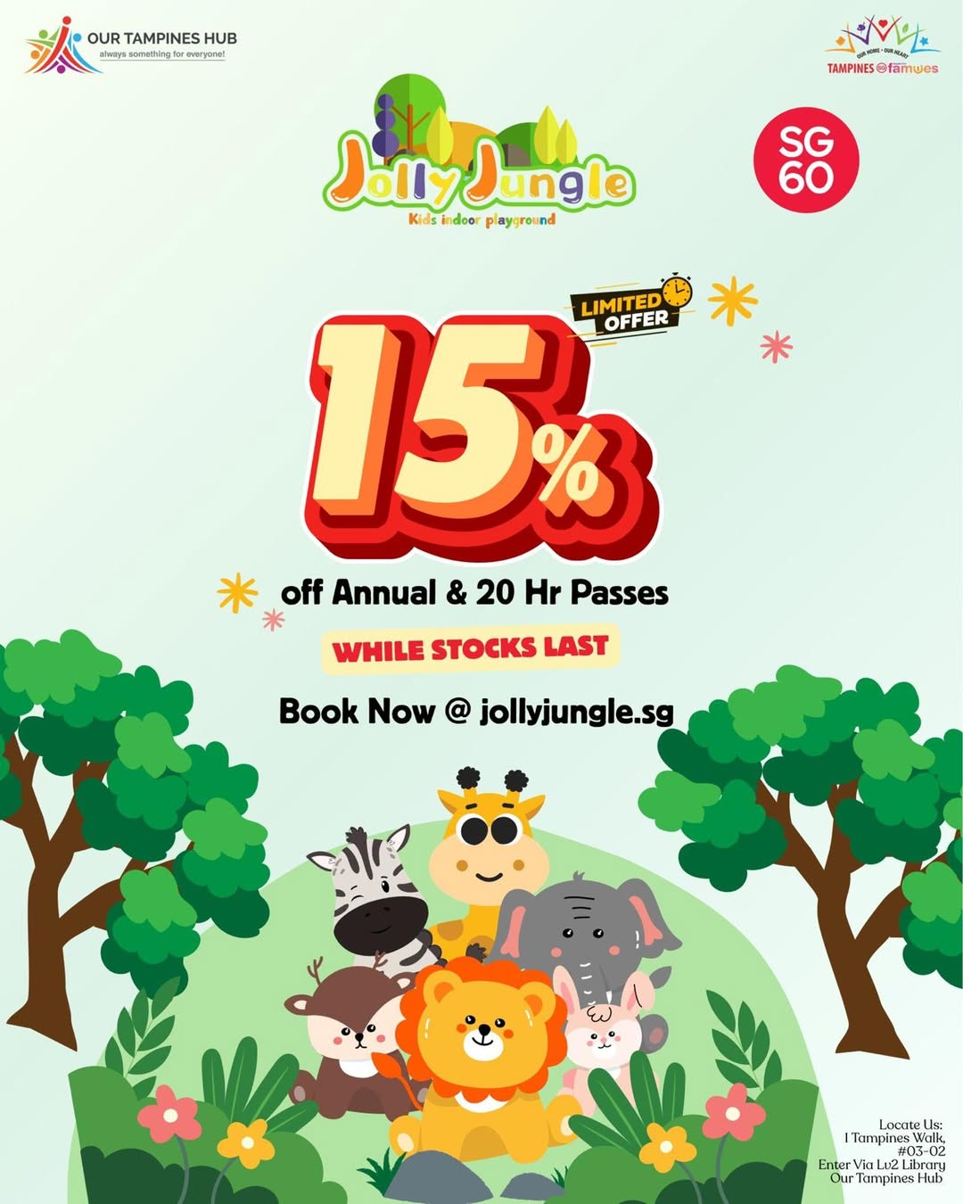 Vibrant indoor play area for children at Jolly Jungle