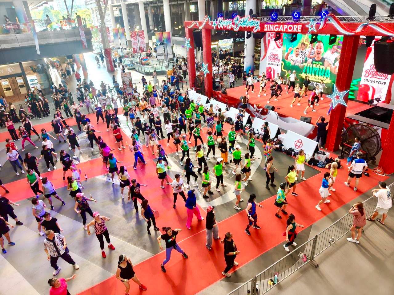 Zumba participants at Our Tampines Hub atrium