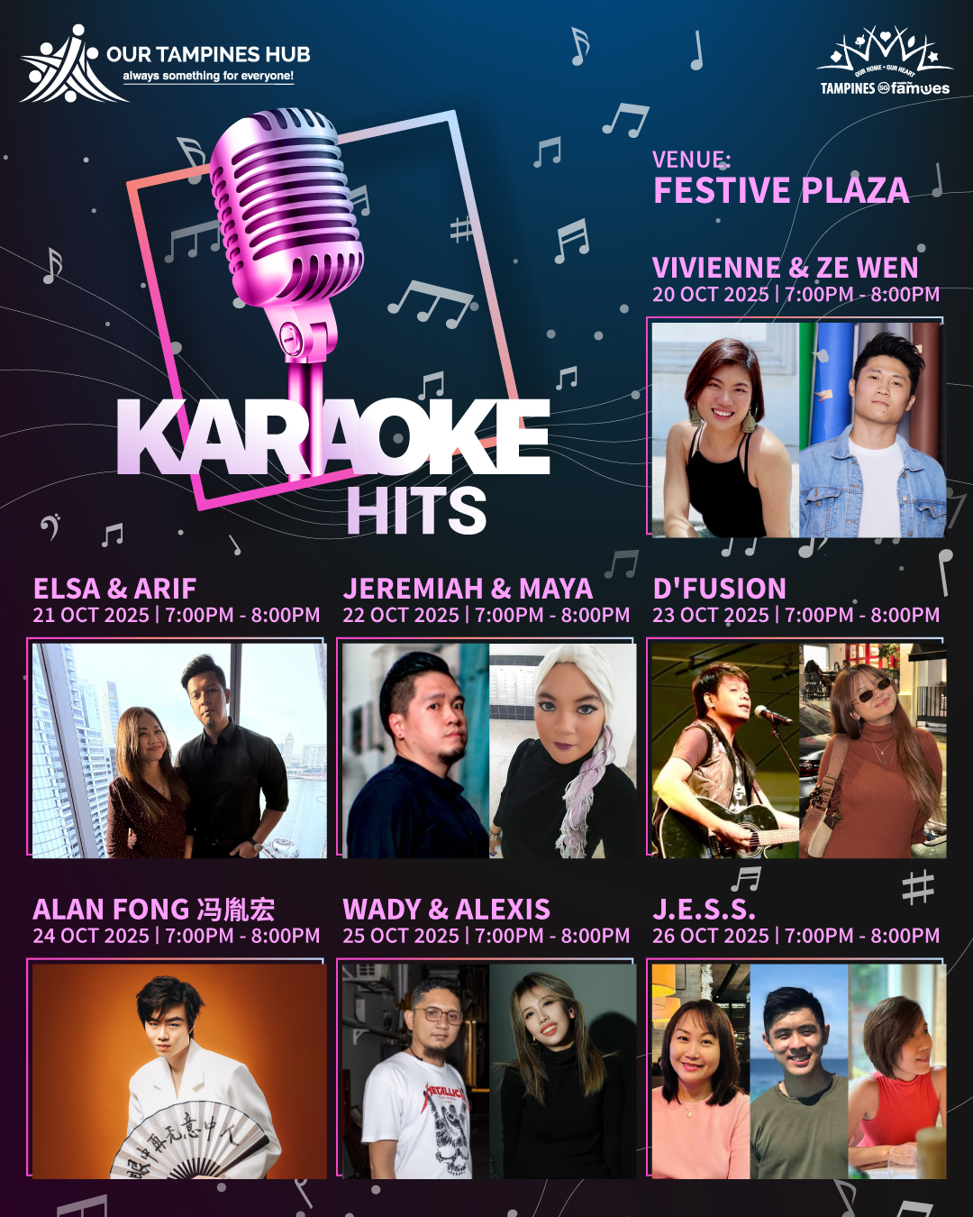 Local artists performing live at Festive Plaza