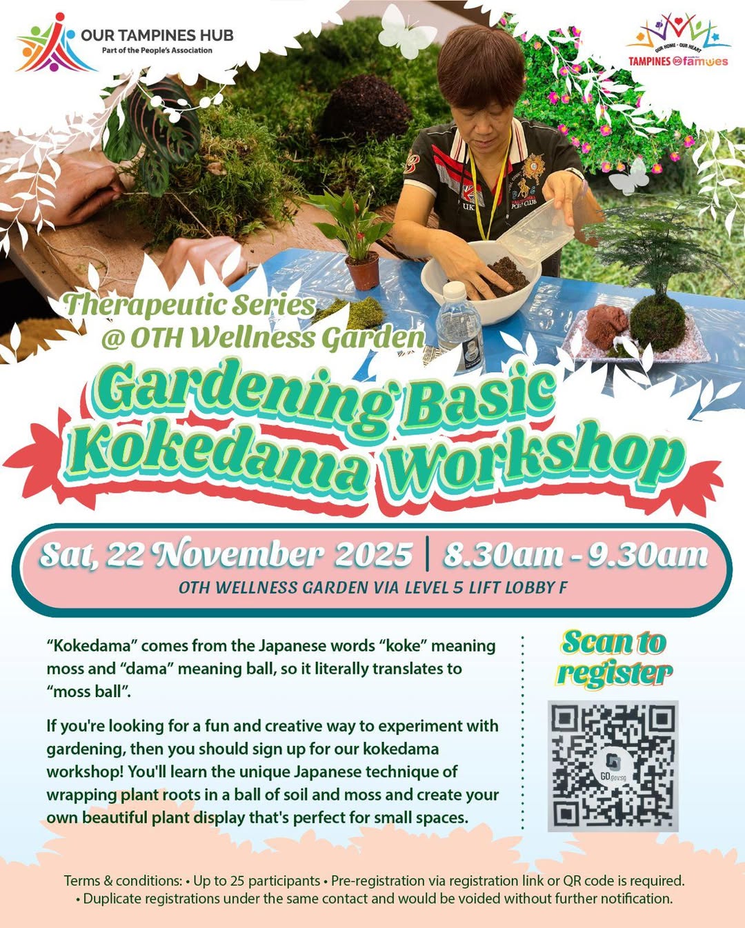 A beautifully crafted Kokedama moss ball plant