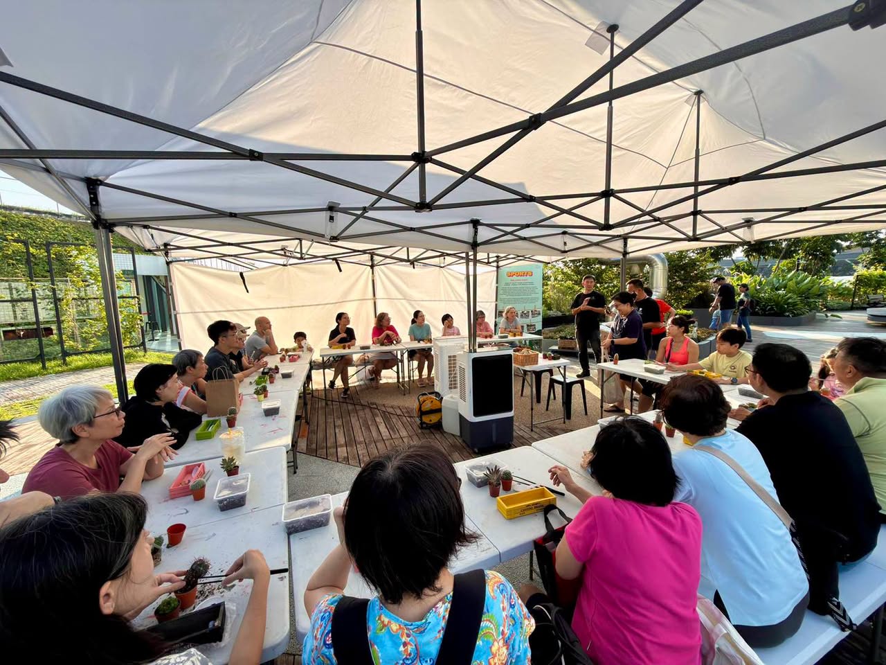 Garden & Grow banner at OTH succulent planting workshop