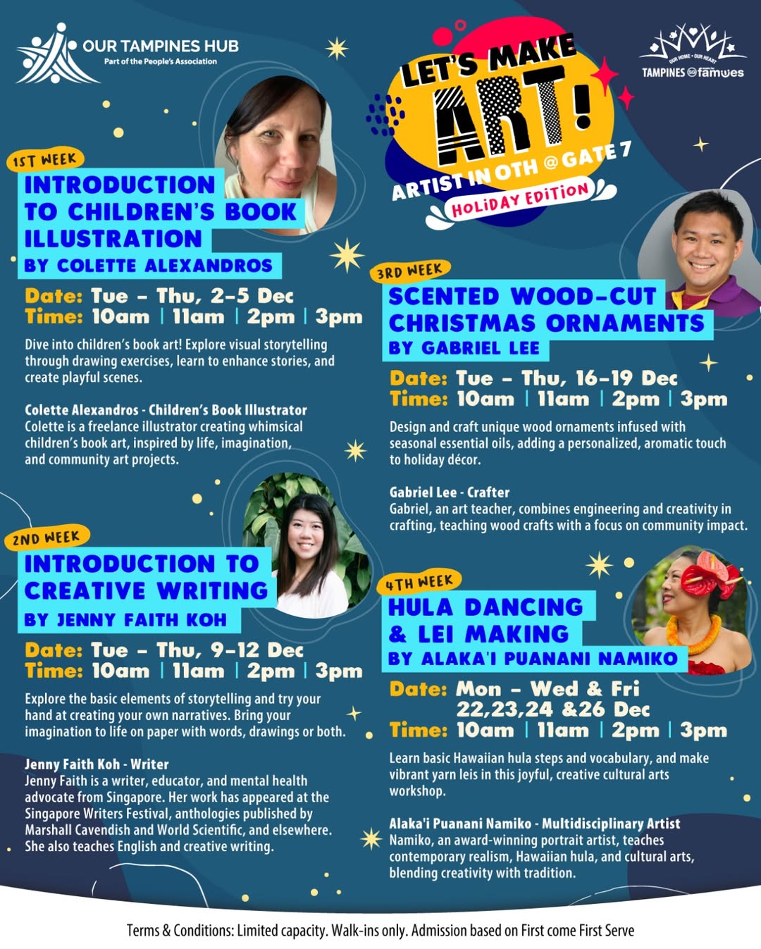 Children engaged in an art and craft workshop activity at Our Tampines Hub.