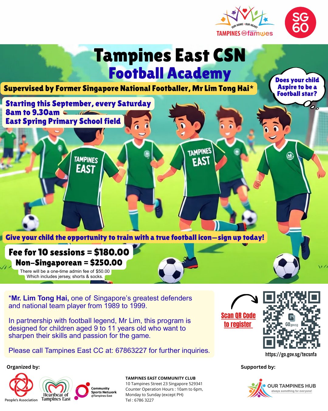 Children enjoying a football training session