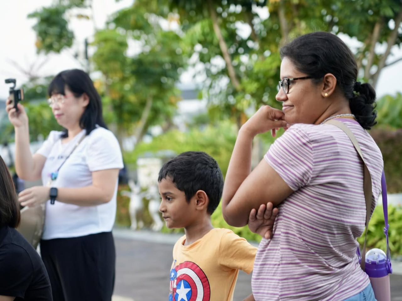 Joseph Then, the ventriloquist, performing with his puppet