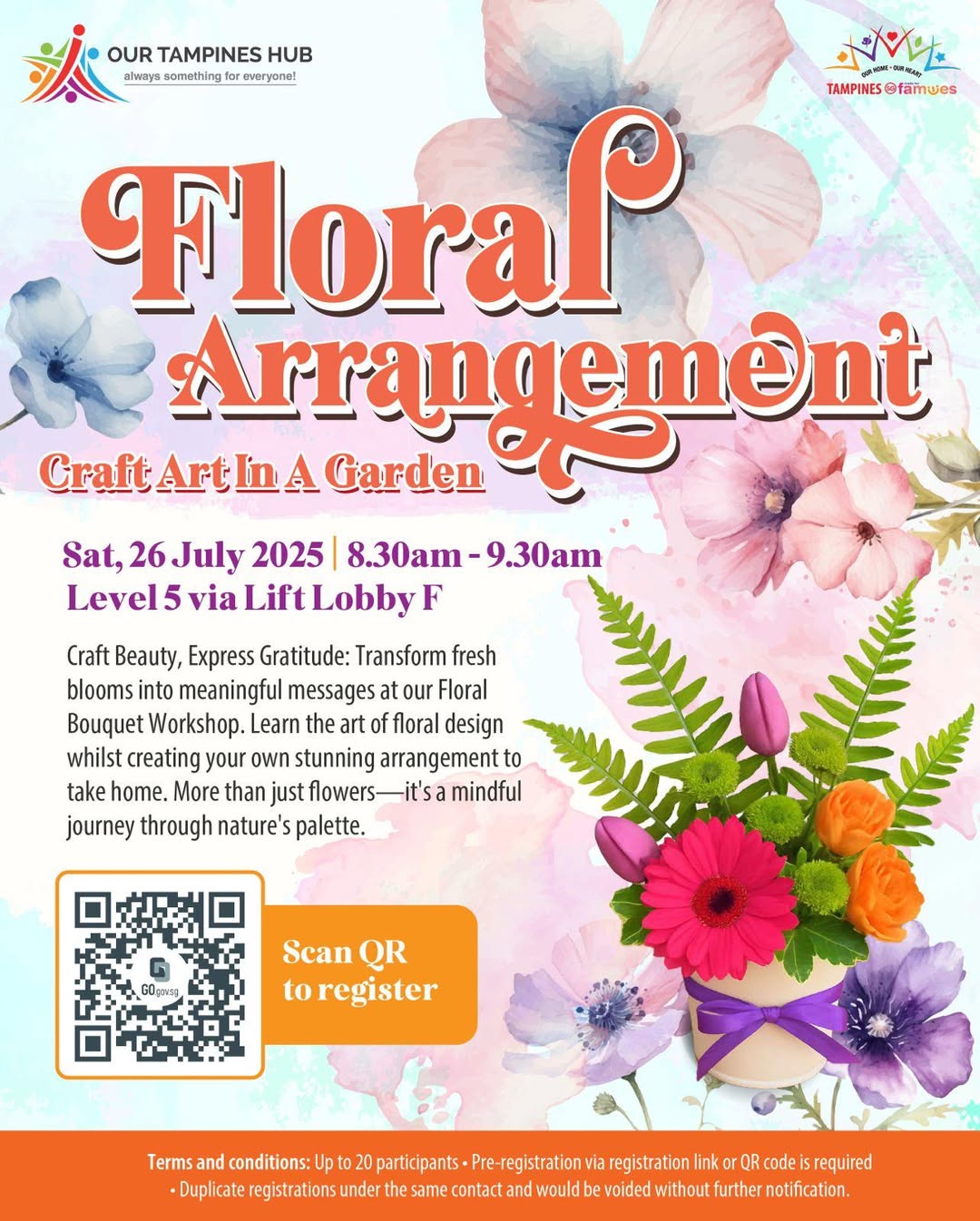 A vibrant, handcrafted floral arrangement ready to adorn a home.