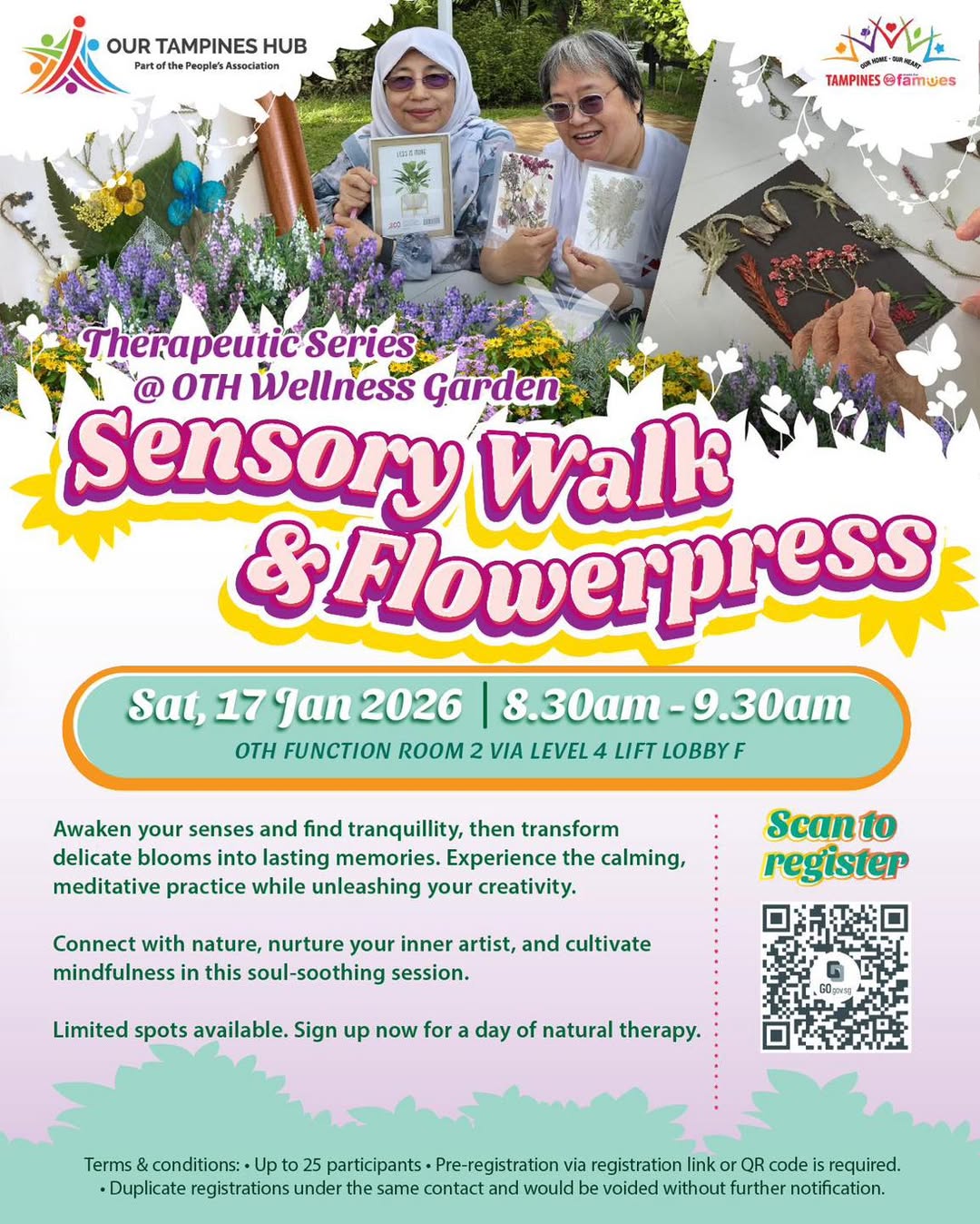 Wellness and floral activities at Our Tampines Hub