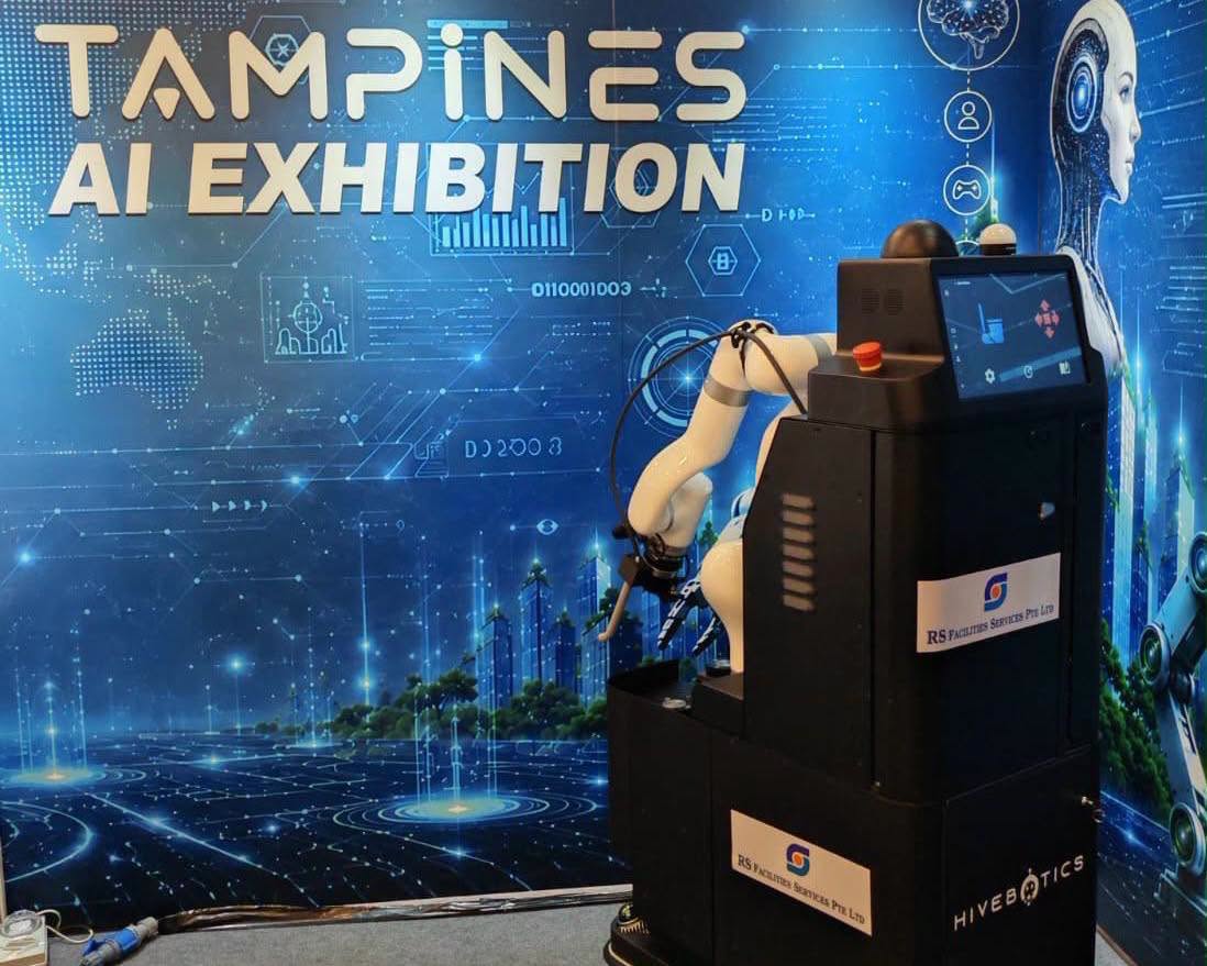 Robotic arm system by RS Robotics Services at Tampines AI Exhibition