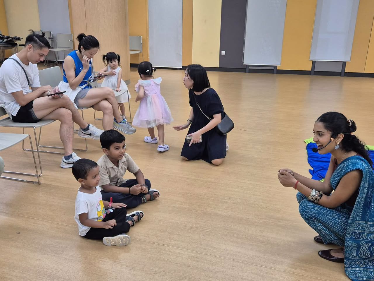 Parents and toddlers at ACT 3 Theatrics session at Our Tampines Hub