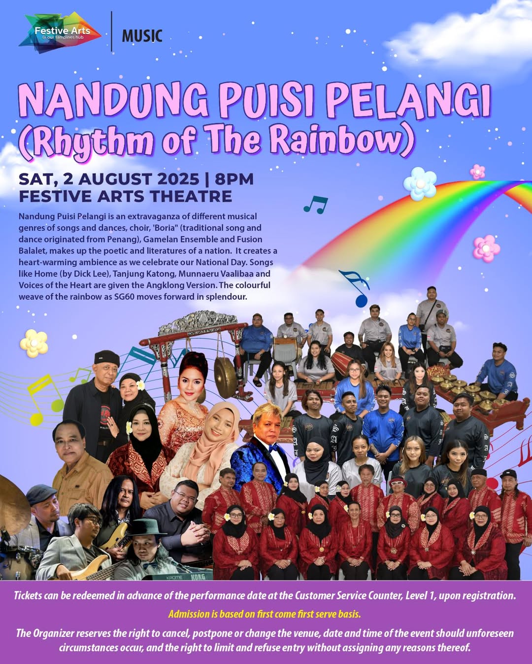 Vibrant stage performance at Nandung Puisi Pelangi