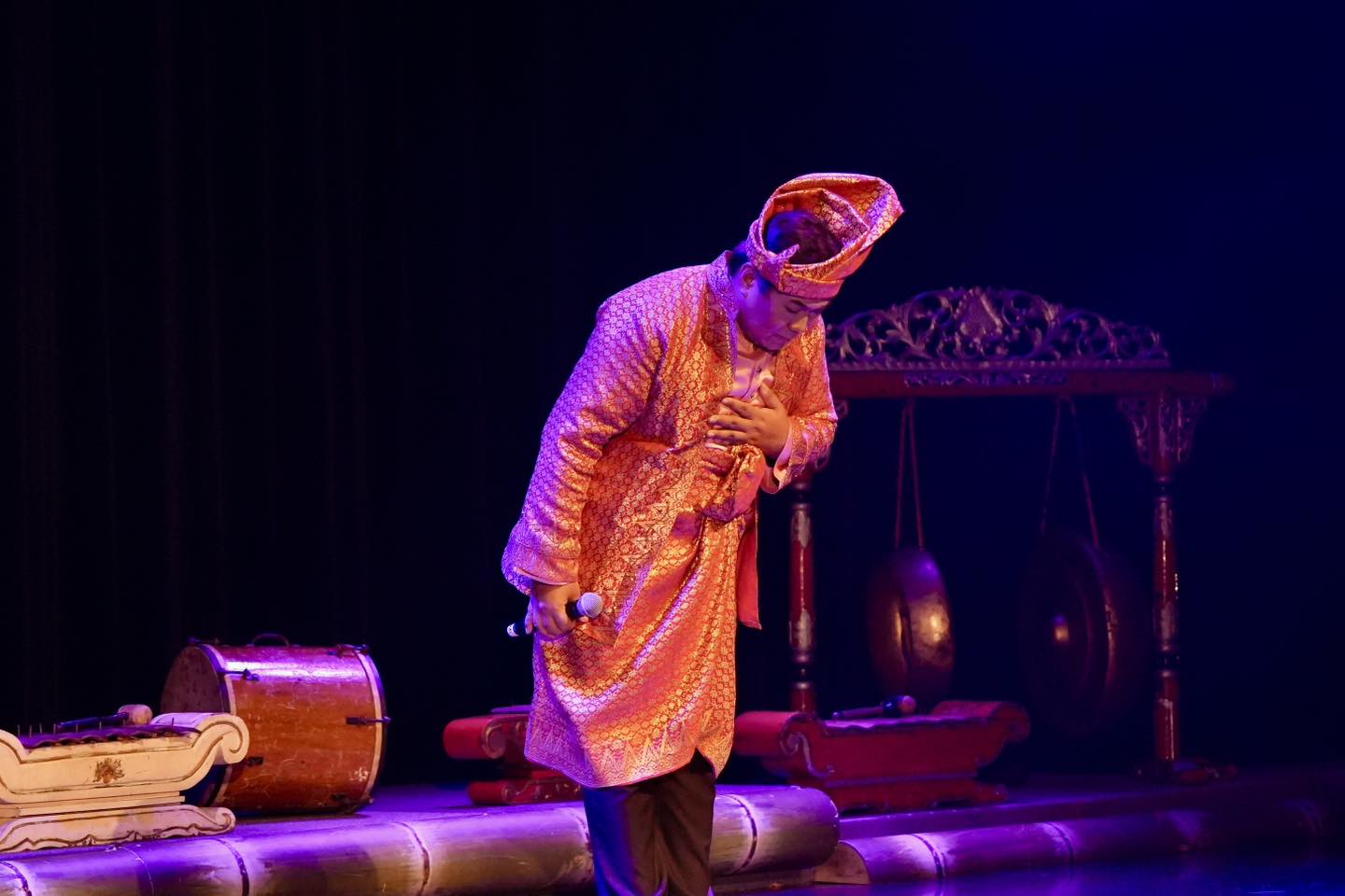 Gamelan Ensemble musicians playing during the event