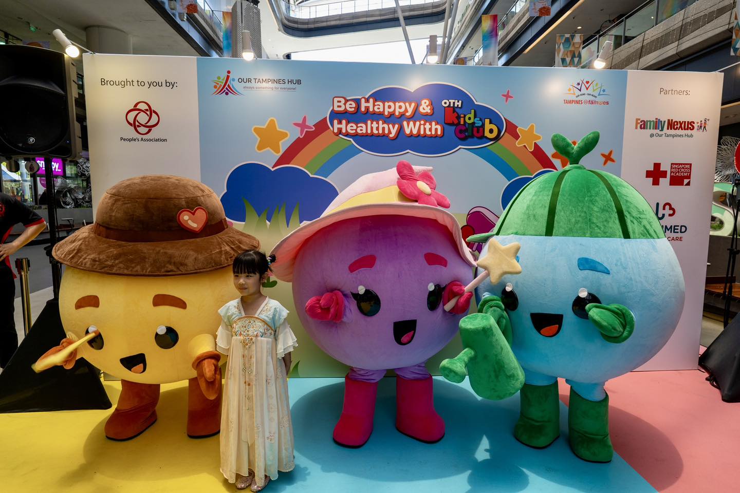 Families enjoying interactive games at the event