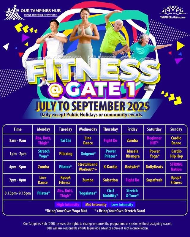 A vibrant scene from a past National Day celebration concert at Town Square, Our Tampines Hub.