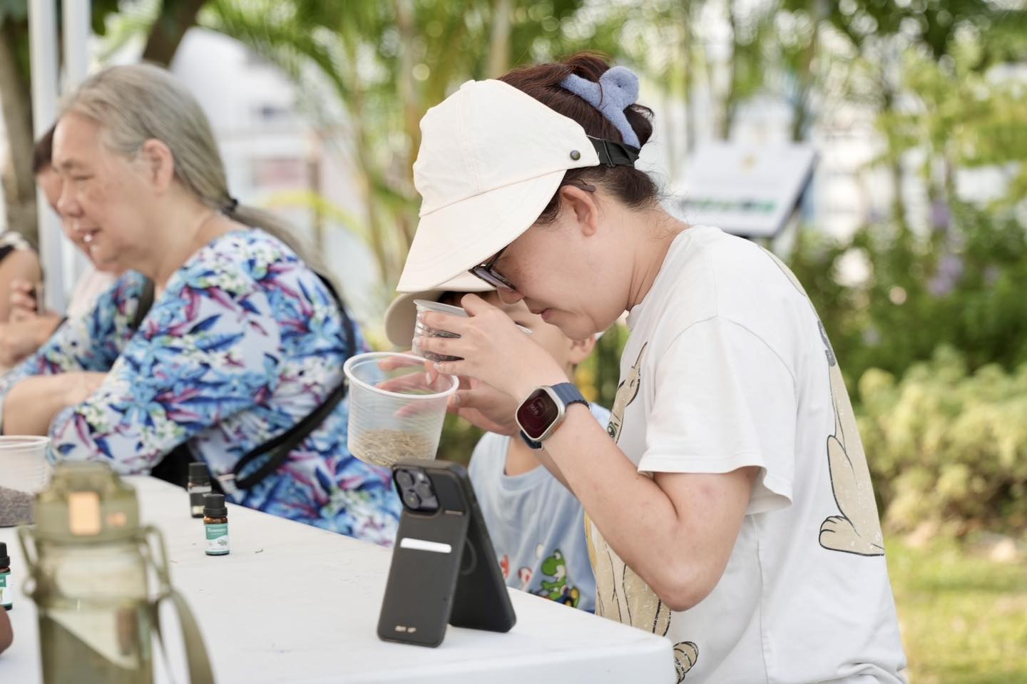 Moments from the Sensory Walk & Scented Sachet Making event at OTH Wellness Garden