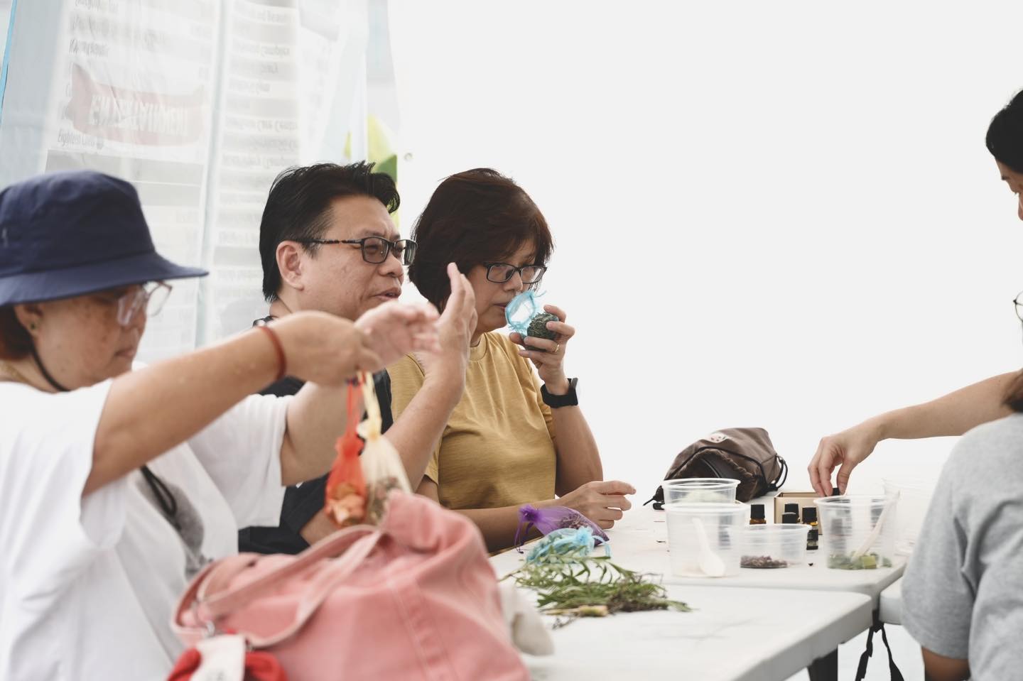 Moments from the Sensory Walk & Scented Sachet Making event at OTH Wellness Garden