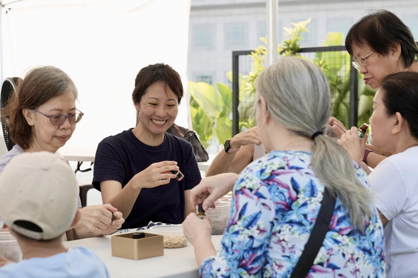 Moments from the Sensory Walk & Scented Sachet Making event at OTH Wellness Garden