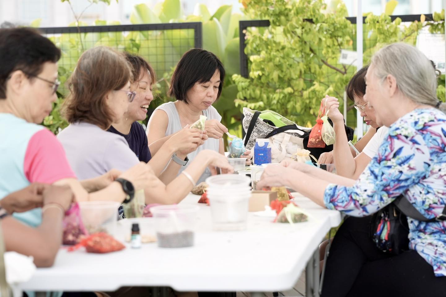 Moments from the Sensory Walk & Scented Sachet Making event at OTH Wellness Garden