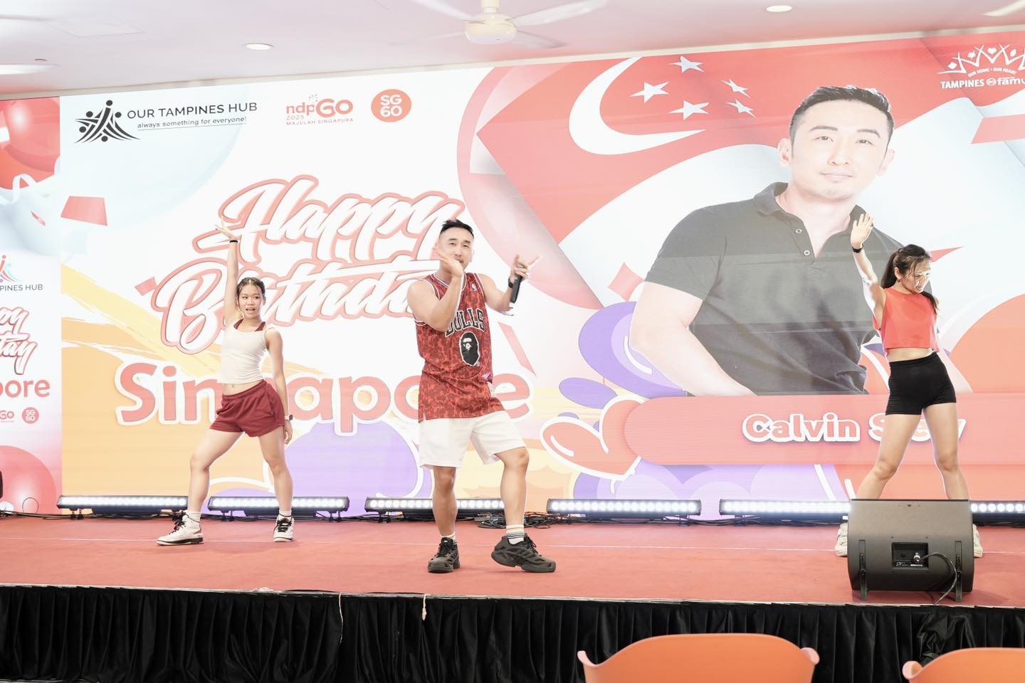 Table tennis challenge in progress at Our Tampines Hub