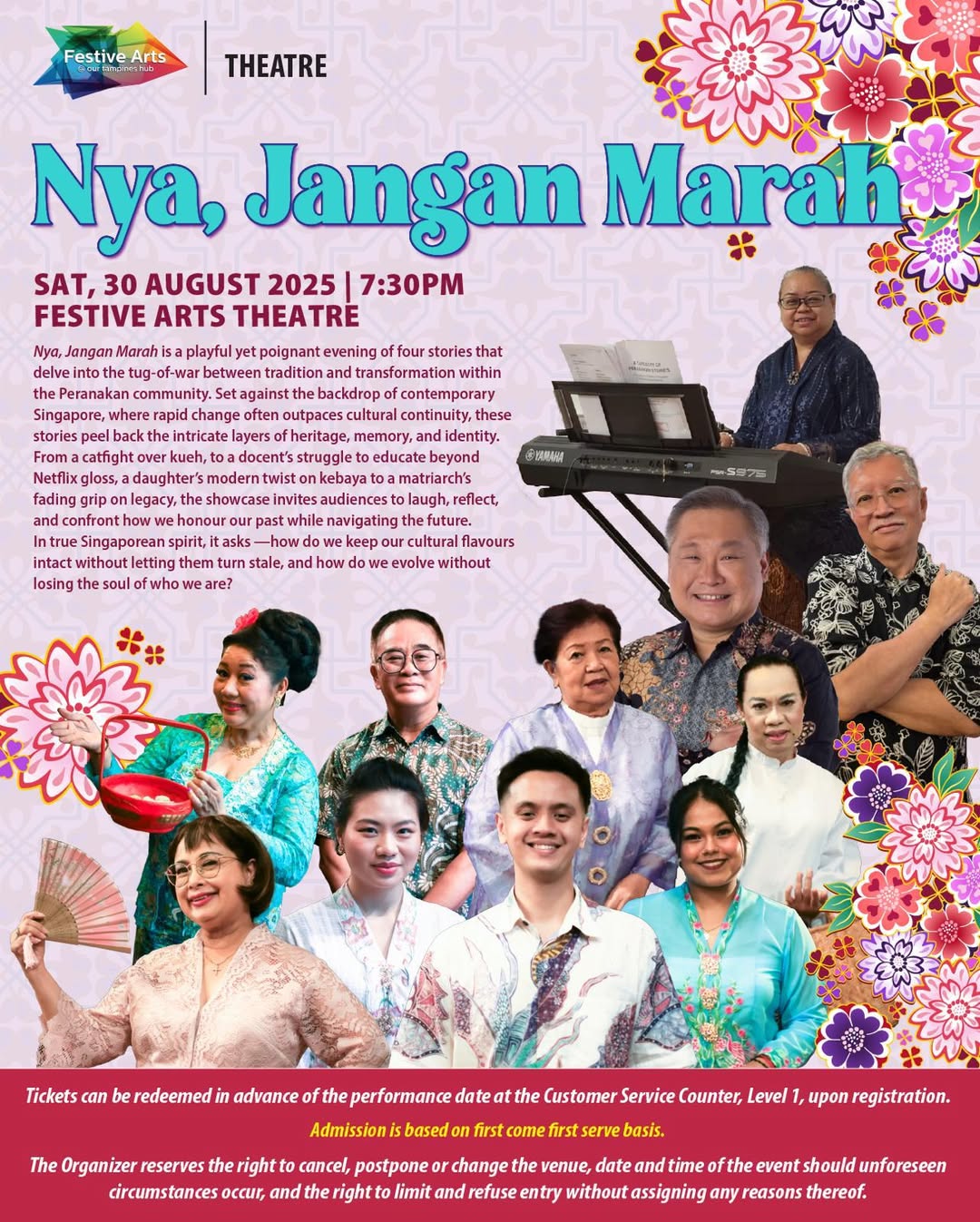 A captivating scene from Nya, Jangan Marah performance, showcasing vibrant Peranakan culture.