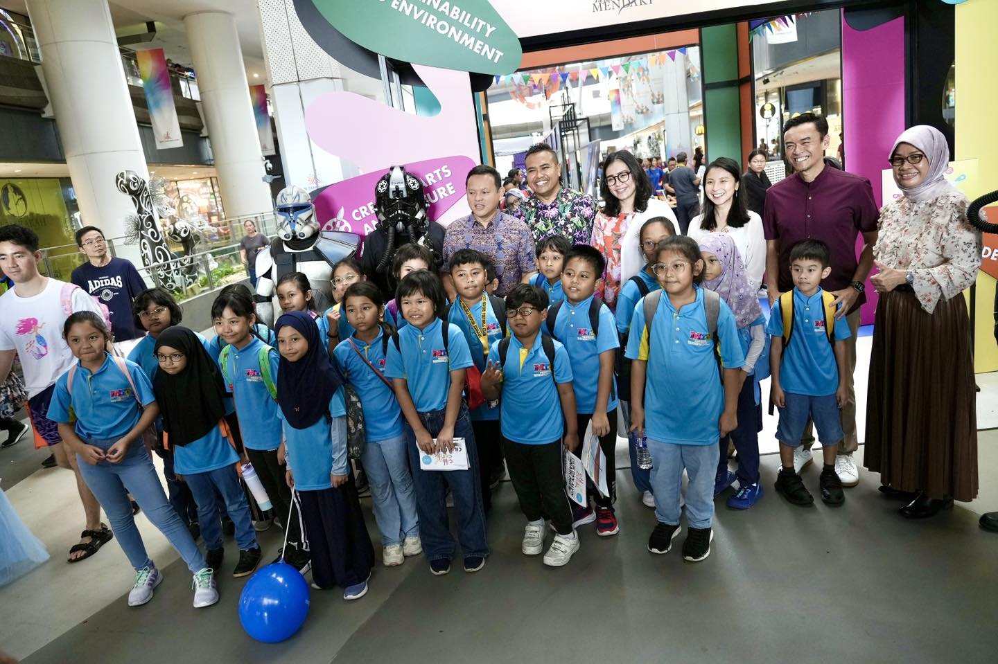 An interactive exhibit featuring technology or creative arts at Raikan Ilmu.