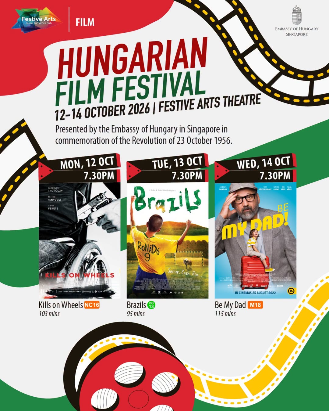 Free Hungarian Film Festival at Our Tampines Hub's Festive Arts Theatre, 12-14