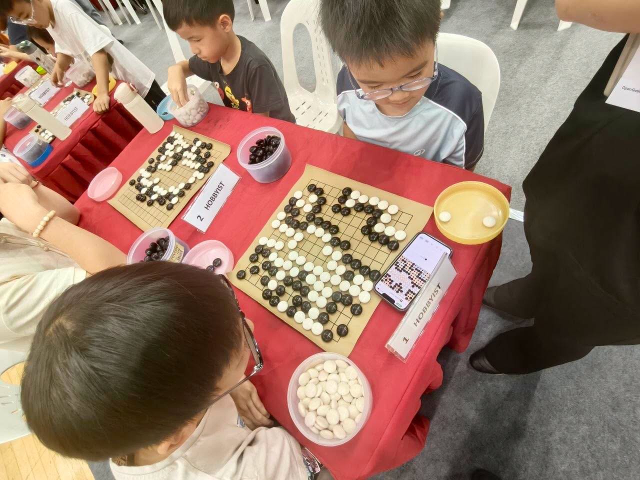 Hobbyist board games including Go at the fiesta