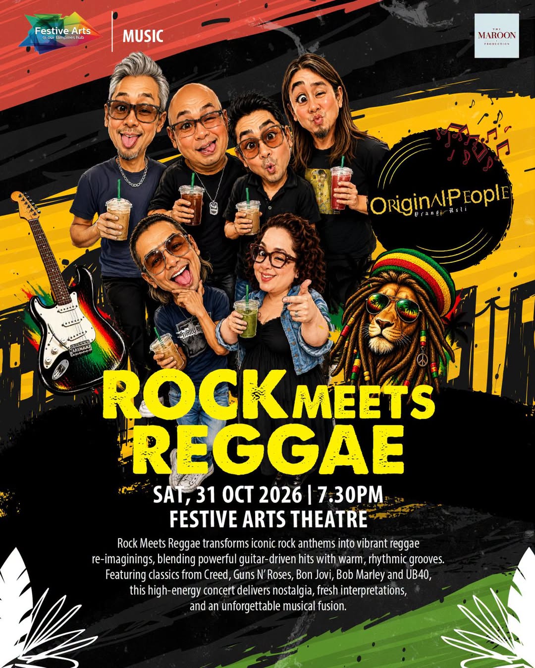 Rock Meets Reggae Live at Our Tampines Hub on 31 Oct 2026