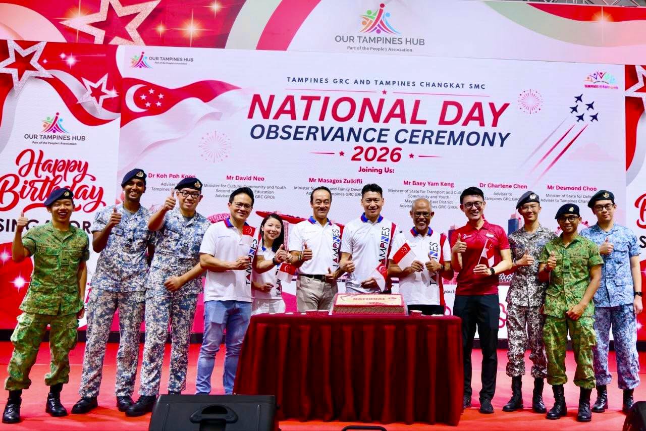Tampines GRC Hosts National Day Observance Ceremony 2026 at Our Tampines Hub