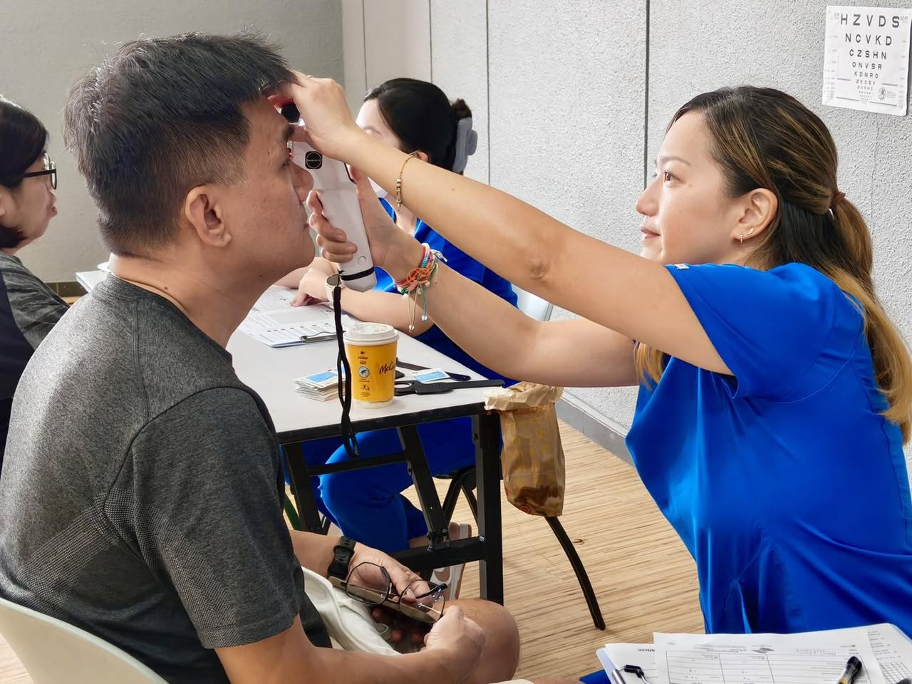 Health screening booths at the See For Yourself roadshow