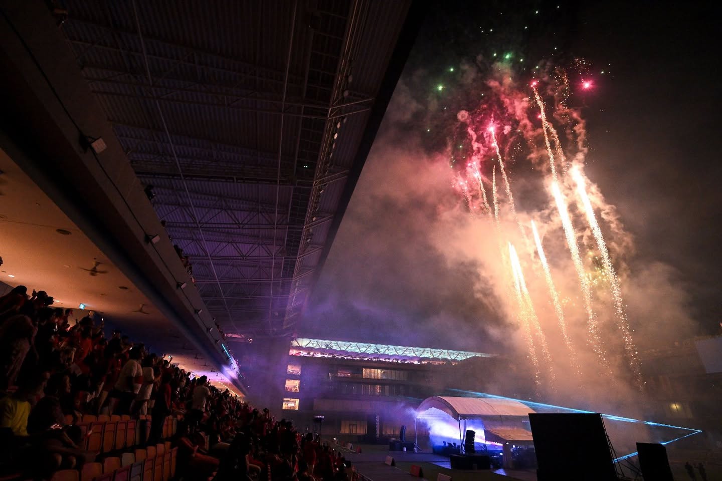 Live performance on stage during SG60 festivities