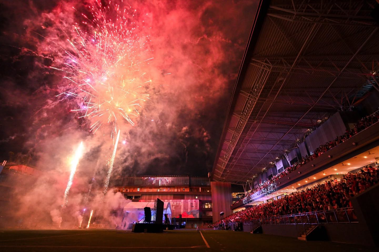 Live stage performances entertaining the crowd at the SG60 'Day to Remember' event