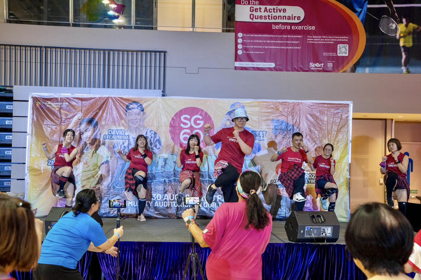 Participants enjoying a high-energy Zumba session at the SG60 Fitness Bonanza