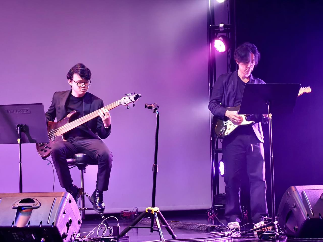 The band performing alongside Daniel Chia during Smooth Jazz Sunday