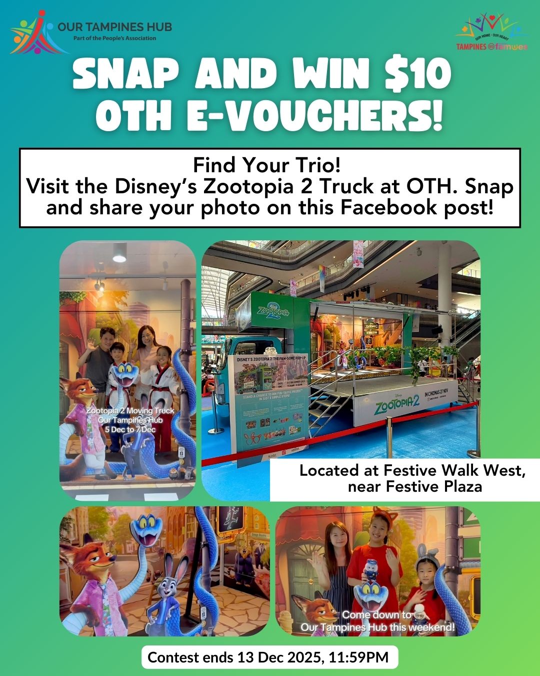 Disney's Zootopia 2: The Paw-some Pop-Up truck at Festive Plaza, Our Tampines Hub