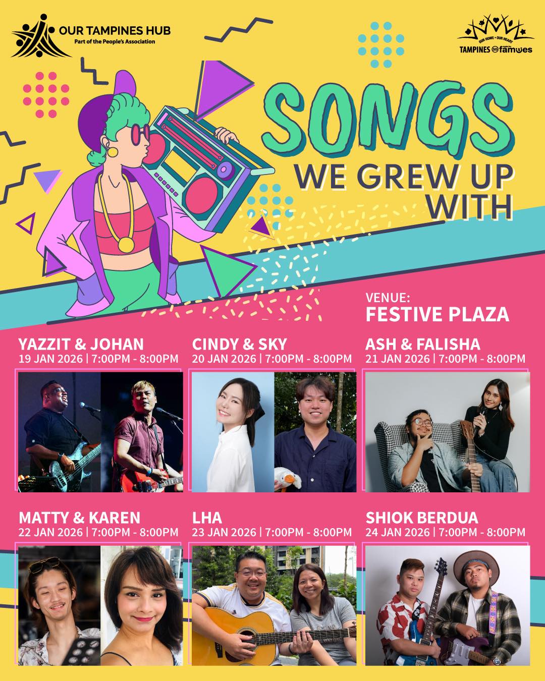 Local musicians performing live at Our Tampines Hub