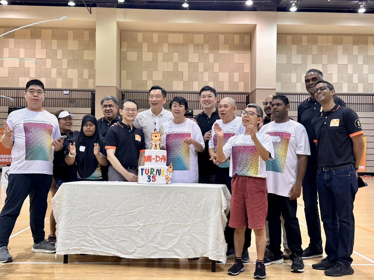 A wide shot of the SUN-DAC iBoccia 2025 event space filled with participants