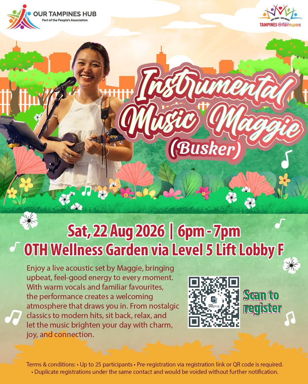 Live Acoustic Set by Maggie at OTH Wellness Garden on 22 August 2026