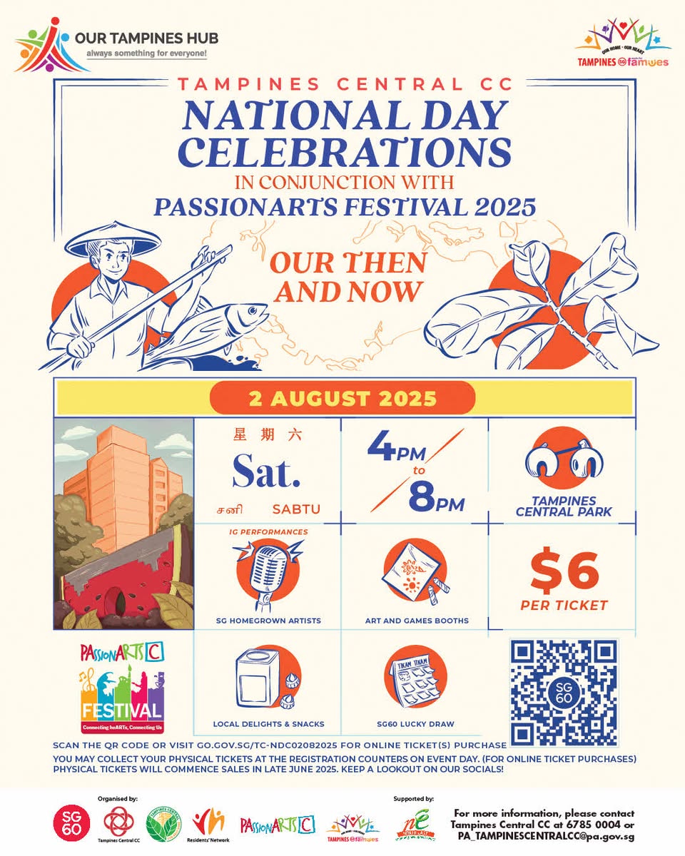 Promotional image for Tampines Central SG60 National Day Celebration 2025