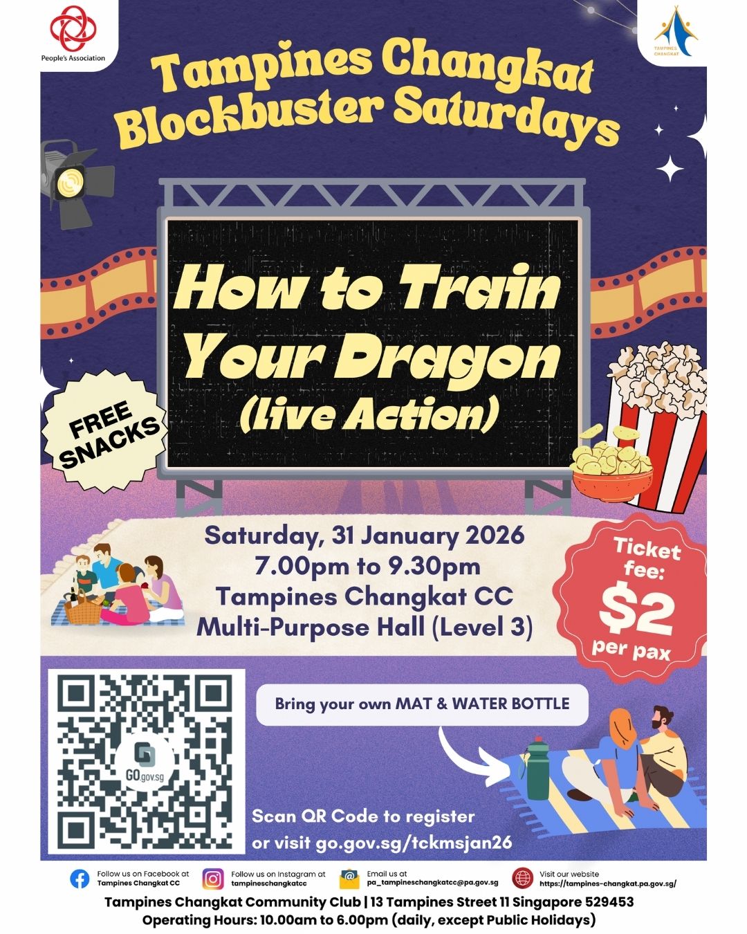 Community movie night screening of How to Train Your Dragon