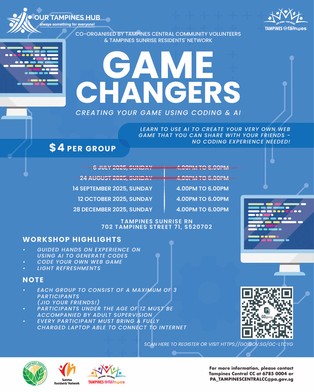 A group of people gathered around laptops, engaged in learning, with a focus on technology and collaboration.