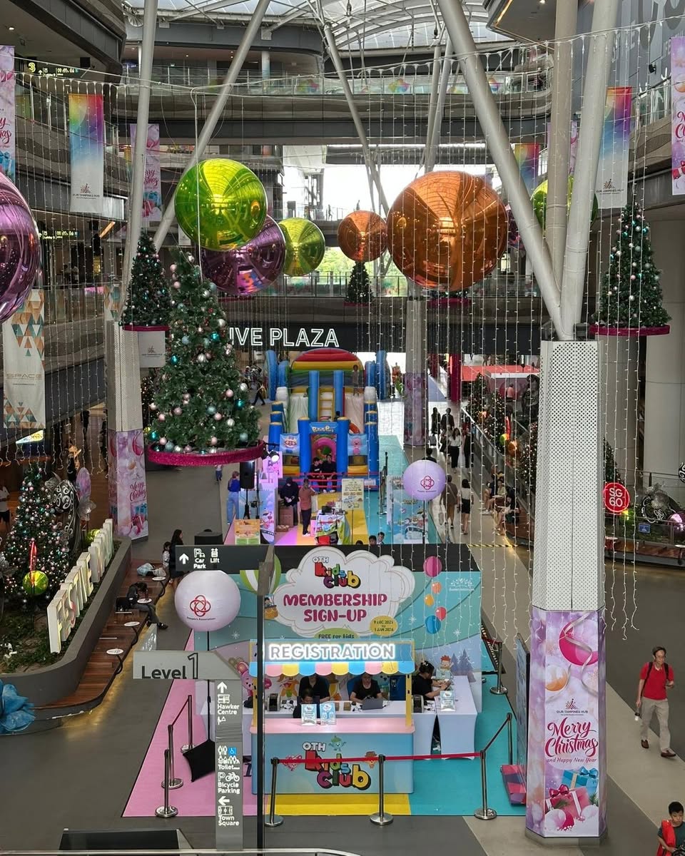 Festive decorations at Our Tampines Hub