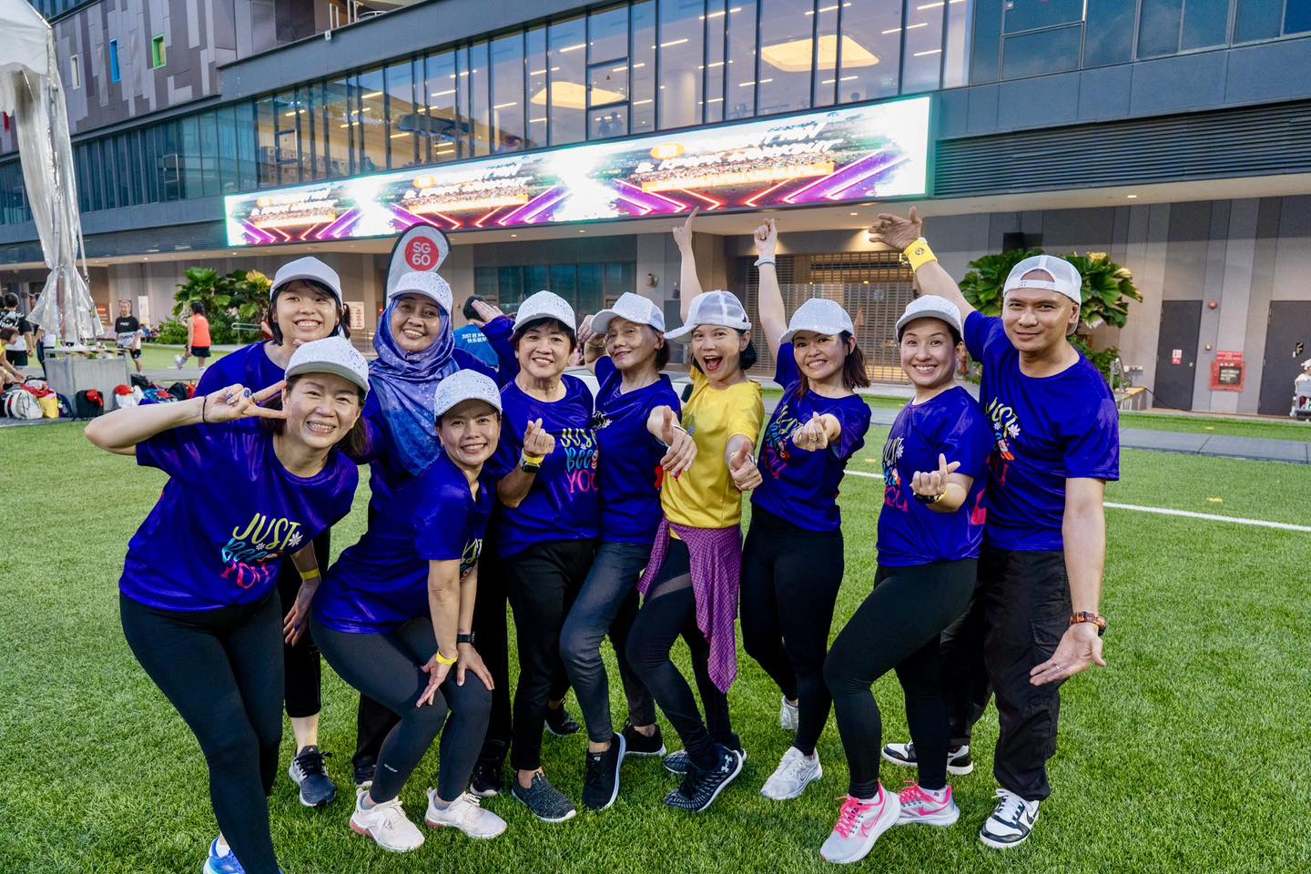 Energetic participants at the Mass KpopX Fitness event in Our Tampines Hub