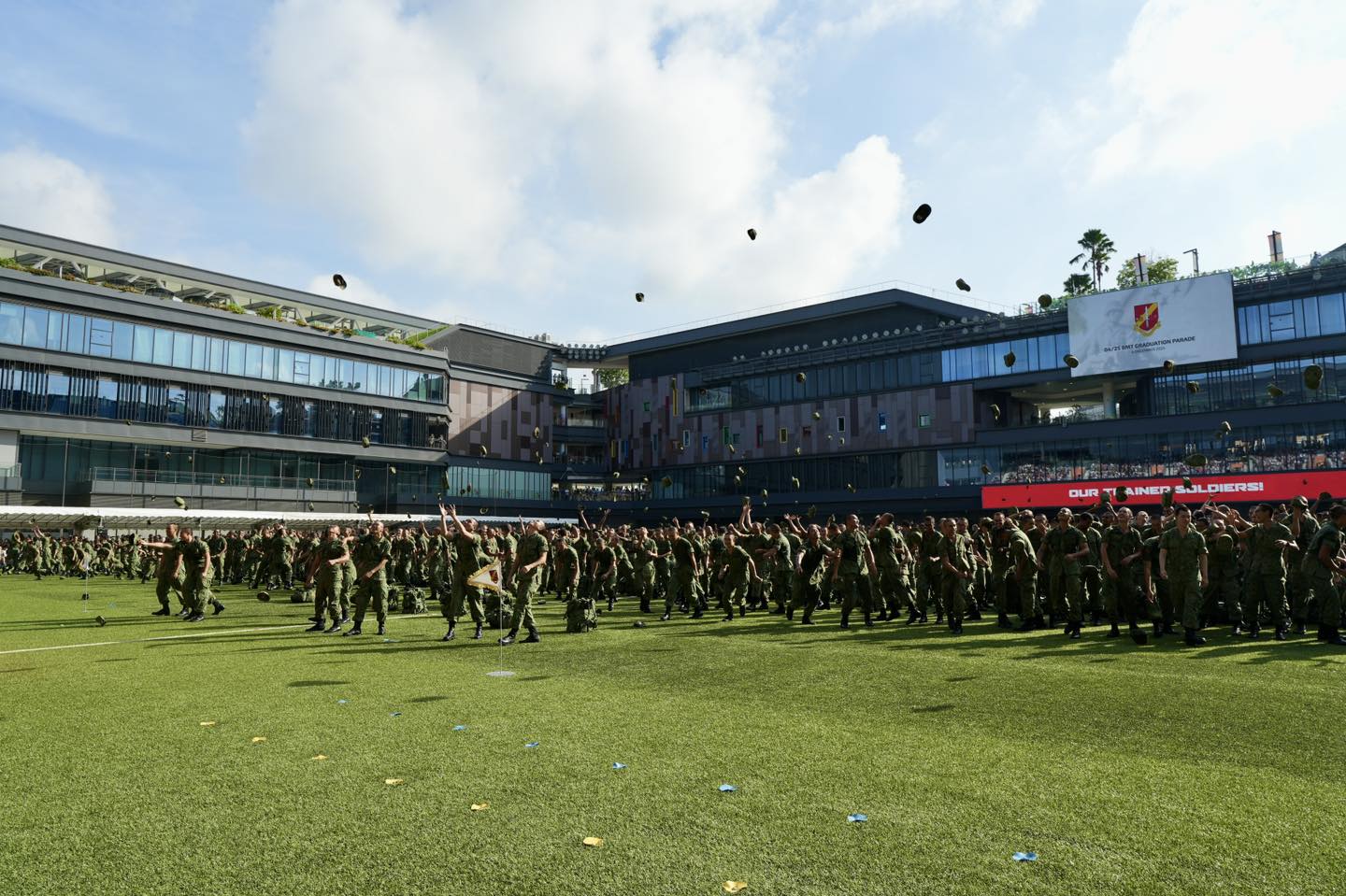 Families and friends gather at Town Square for BMT Graduation