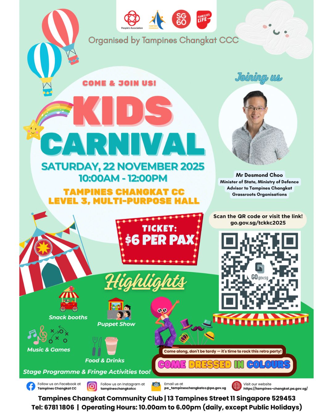 Children playing happily at a vibrant carnival event, surrounded by colorful decorations.