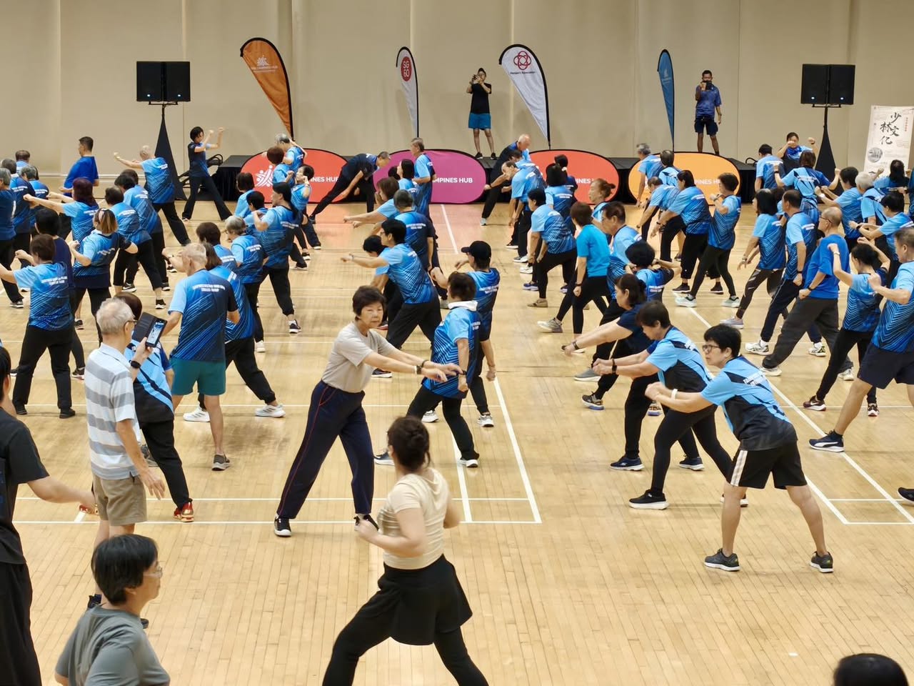 Dynamic Kungfu demonstration at Our Tampines Hub