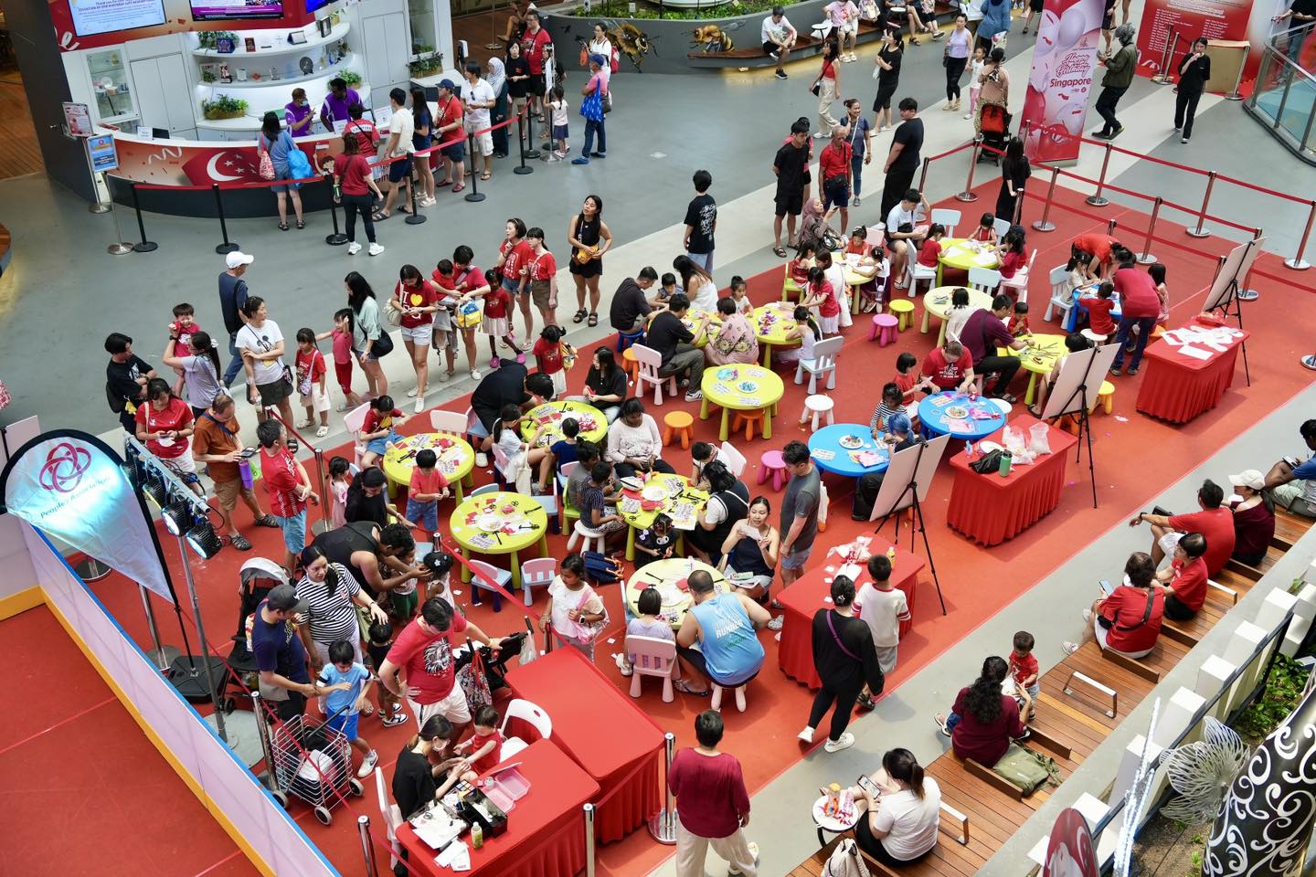 A vibrant community gathering at Our Tampines Hub