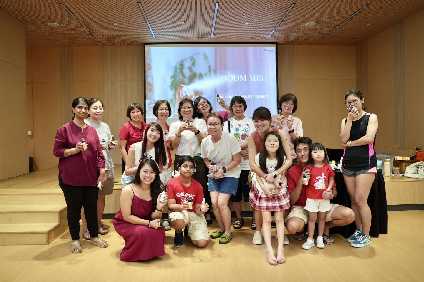 Children engaged in a craft activity during National Day celebrations
