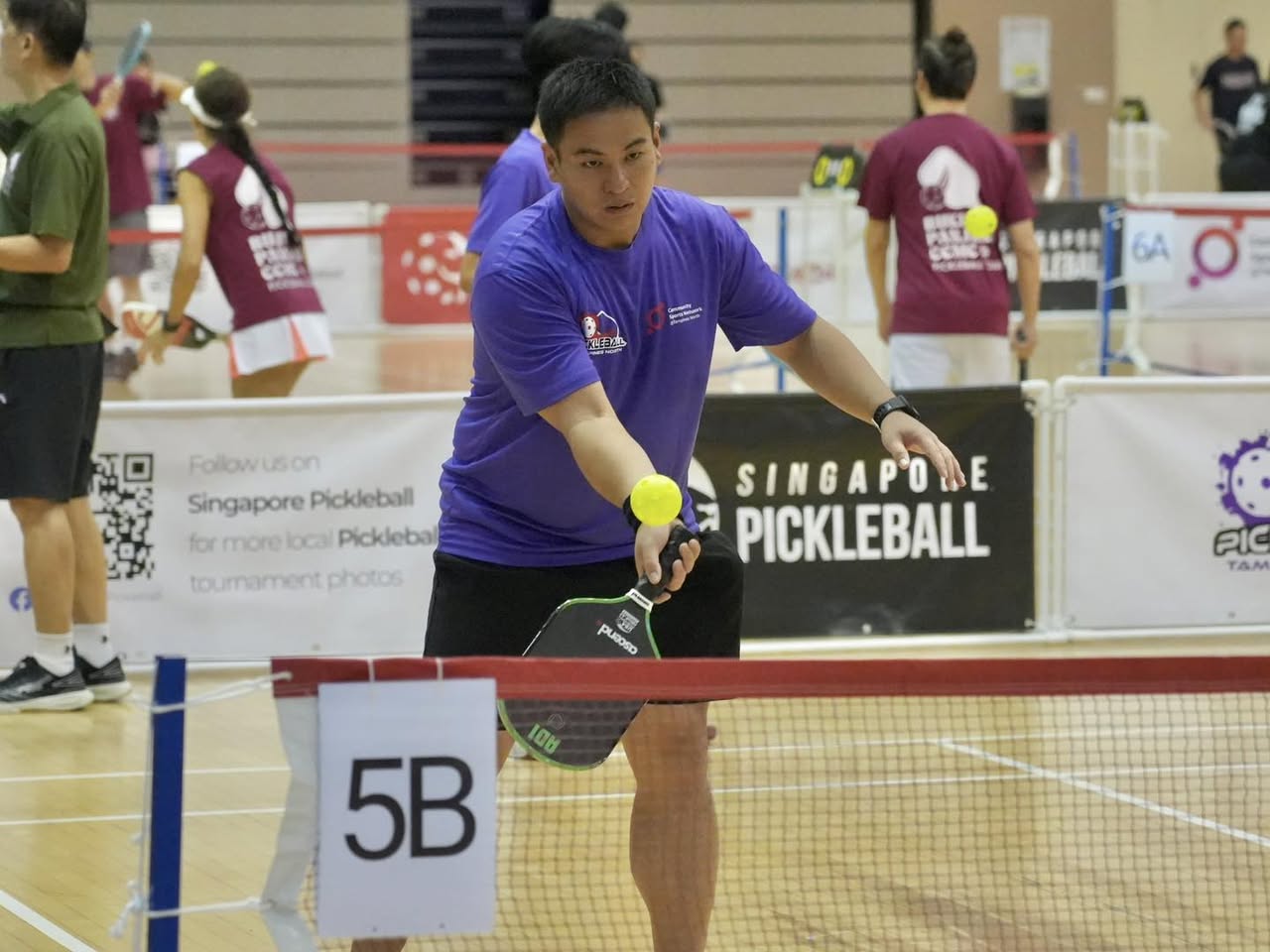 Enthusiastic participants at the Tampines North Community Pickleball Team Challenge