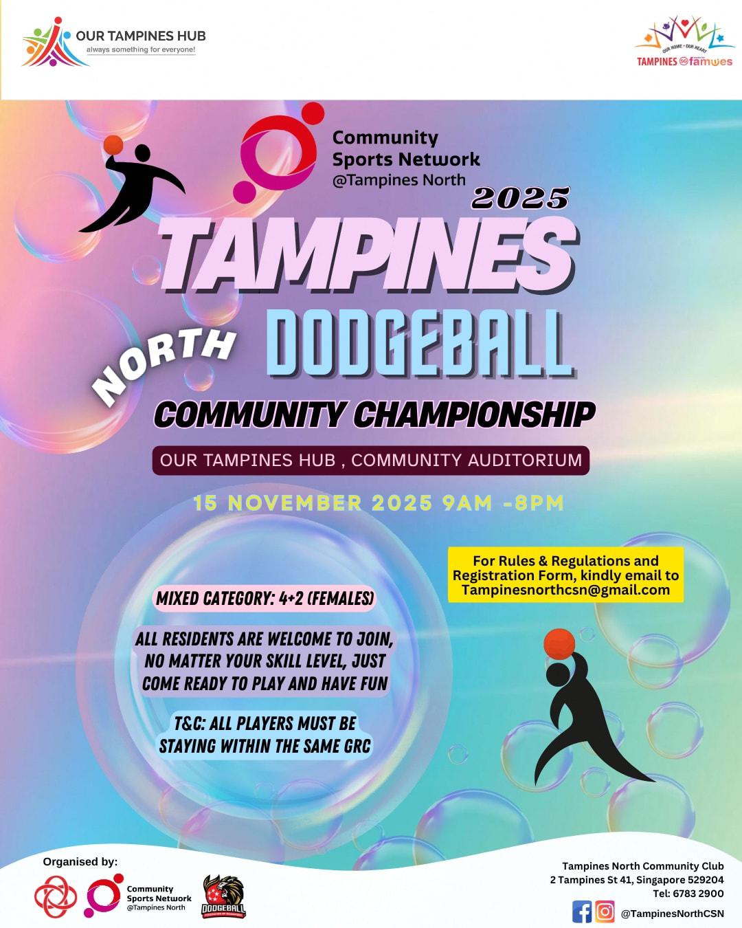 Dodgeball players in action during a community championship
