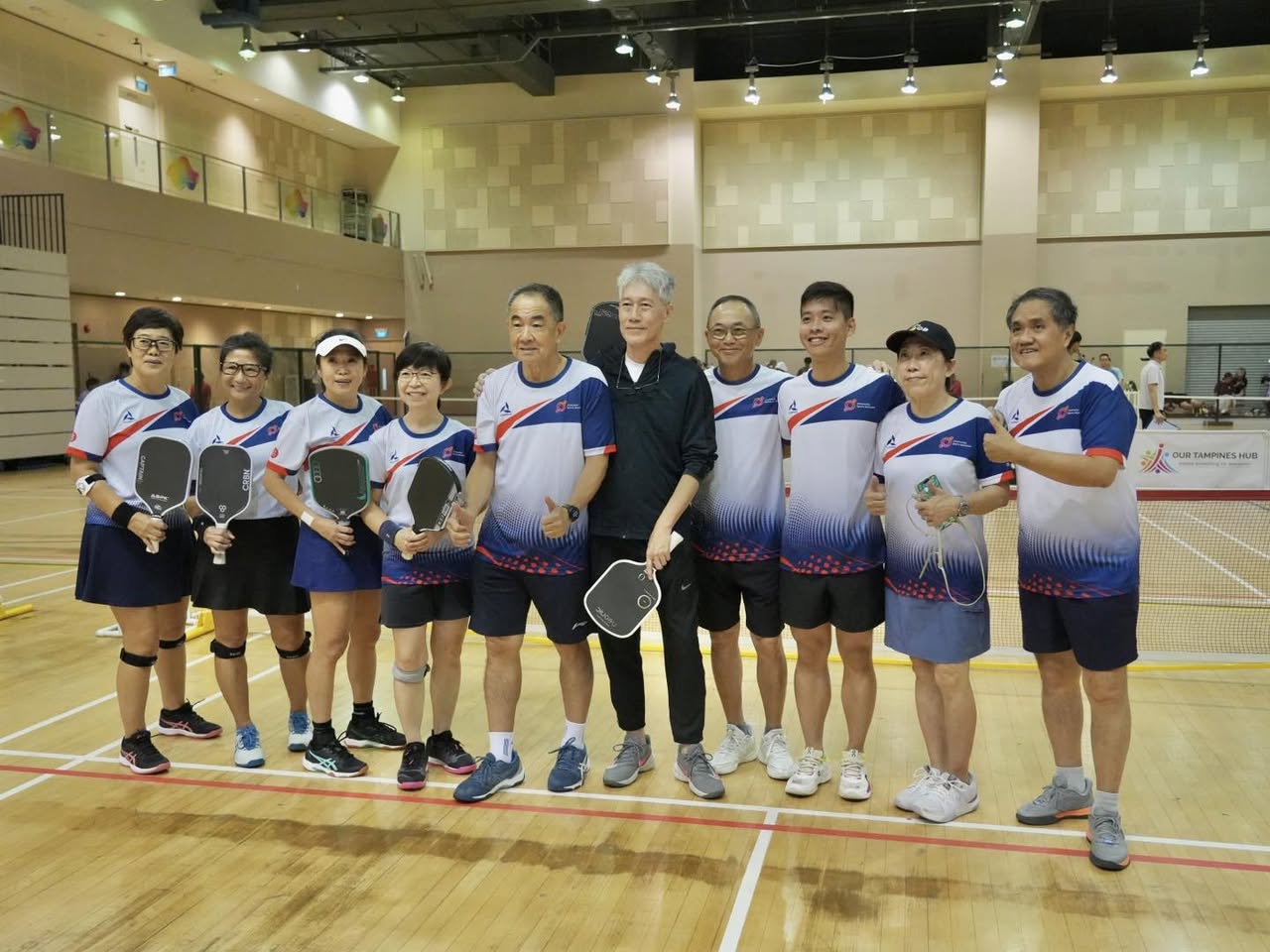 Teams in action at the Tampines North Community Pickleball Team Challenge